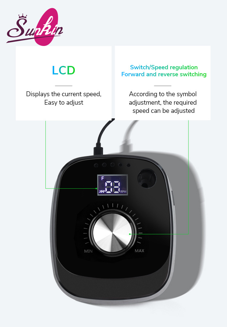 2024 New Arrival Professional 40000rpm Low Noise Coreless Motor Nail Drill Machine