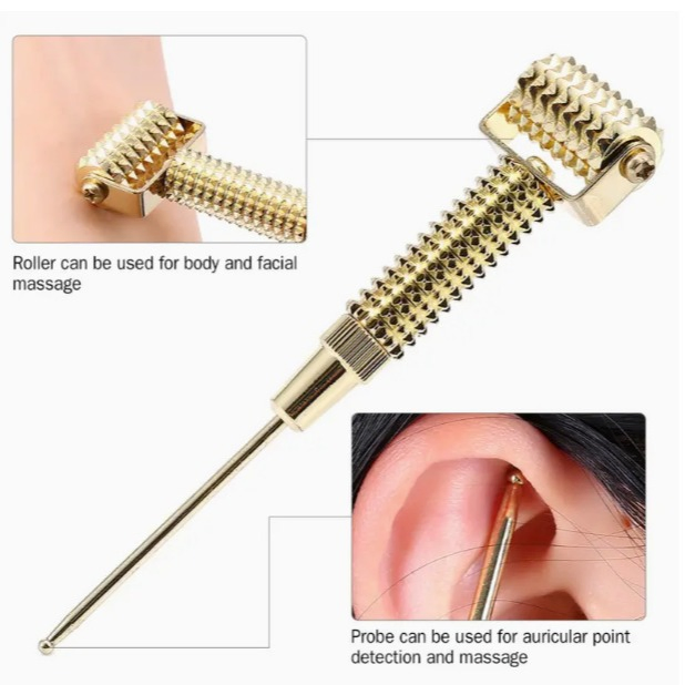 Factory Price Multi-Functional Ear Point Massage Acupuncture Probe with Roller