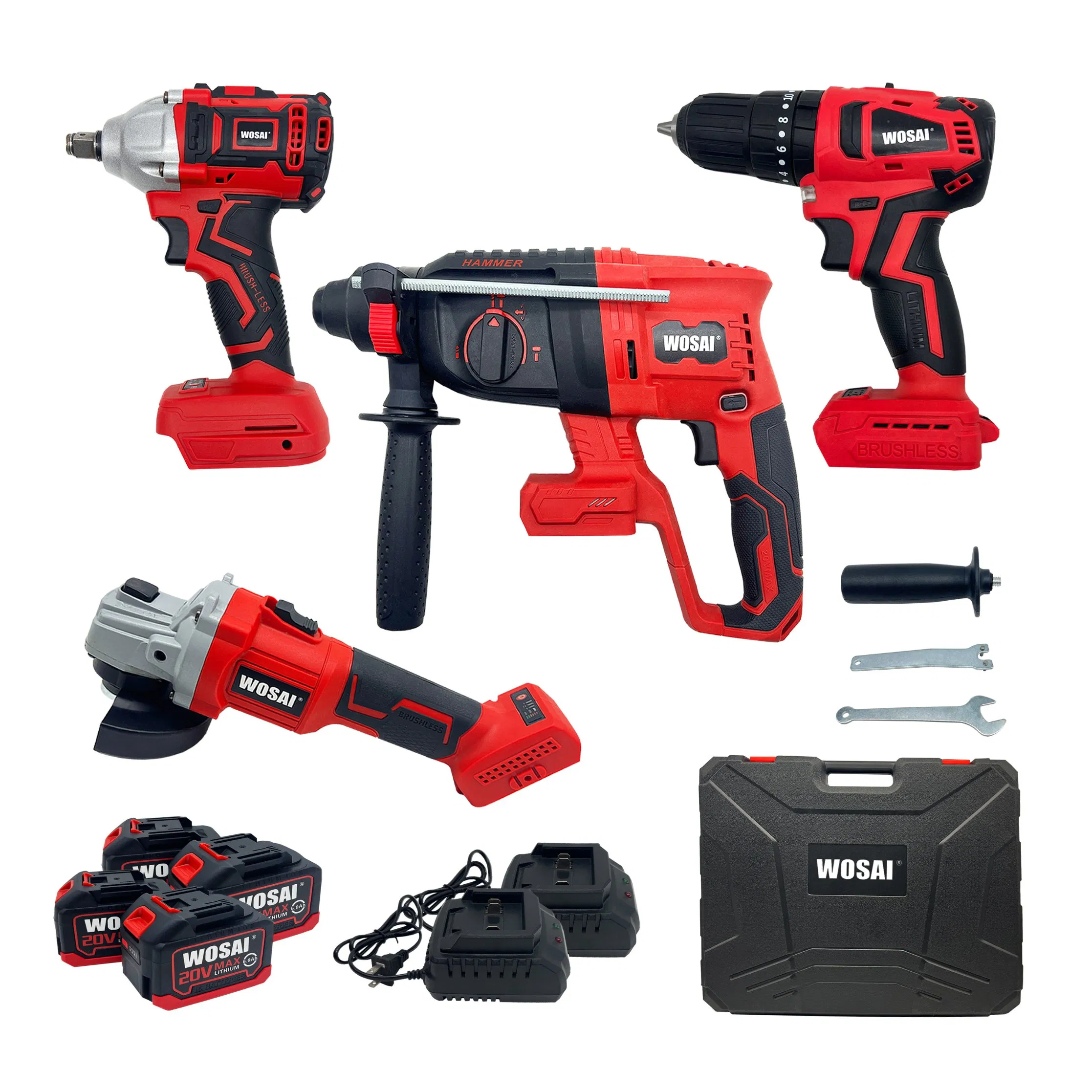 20V Brushless Electric Battery Tool Set Makit Battery Hammer Drill Wrench Angle Grinder Power Tool Sets Professional
