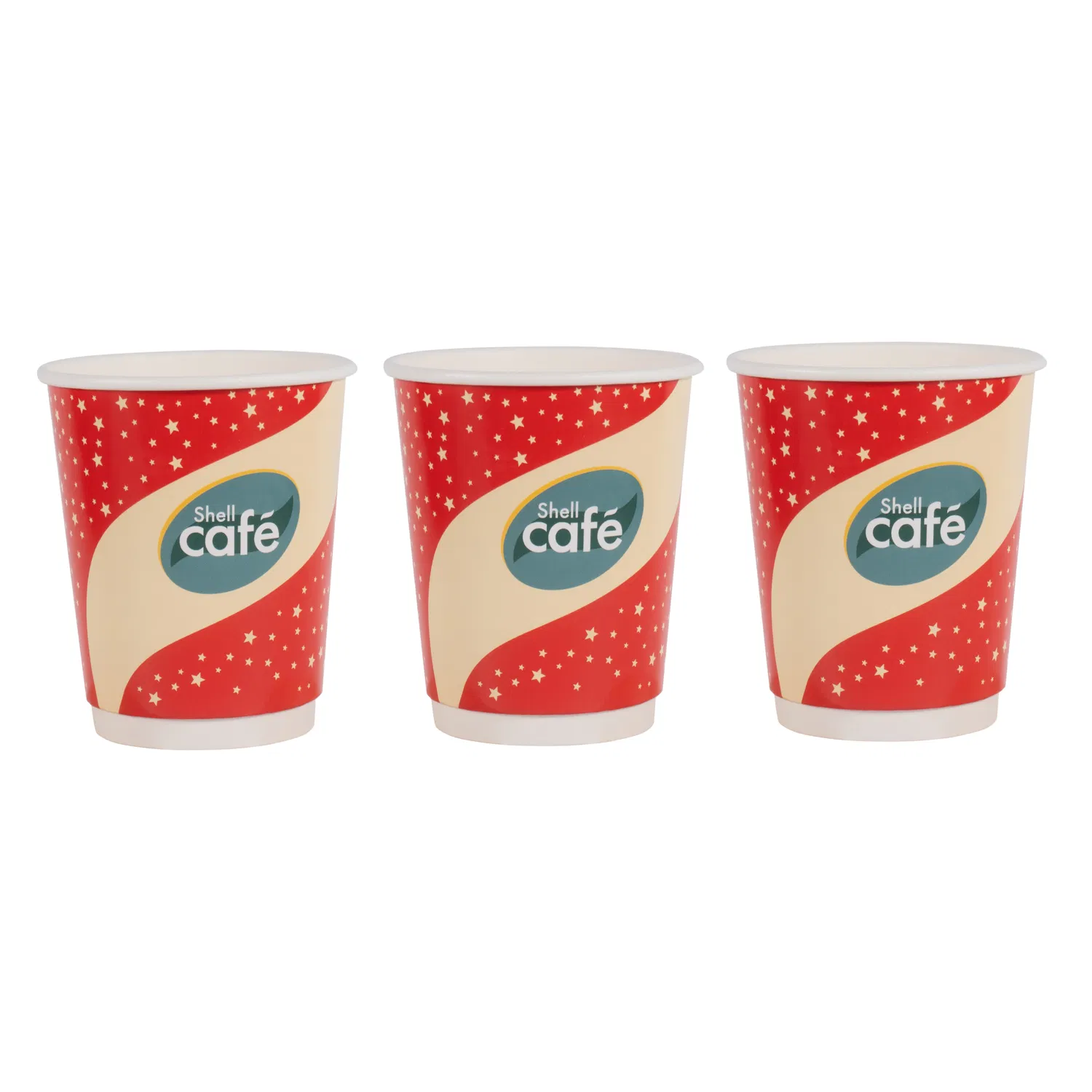 Двухслойный бумажный стакан для горячих напитков с крышкой