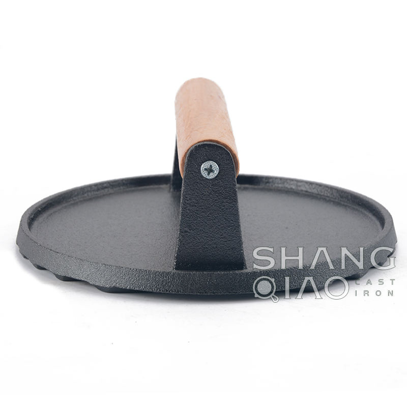 Heavy-Duty Grill Bacon Meat Press Toll with Wood Handle