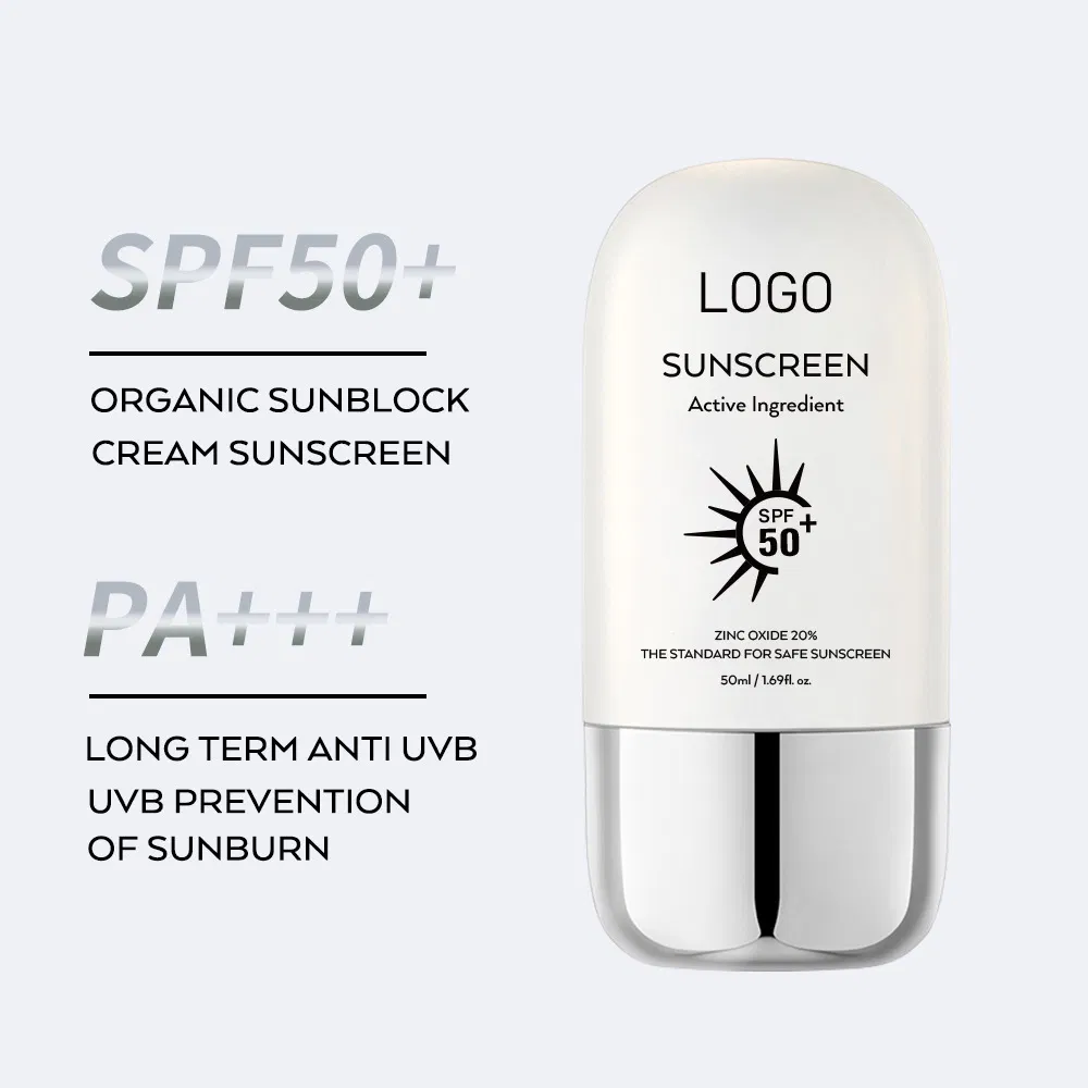Kids Friendly Vegan Organic Zinc Oxide Sunscreen SPF 50+ Moisturizer Cream Sunscreen Makeup Cream