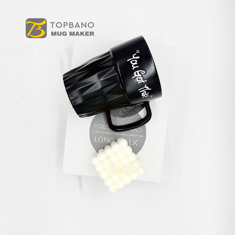 Hot Sale Global Asian Style Glazed Ceramic Tea Cup Mugs with Letters