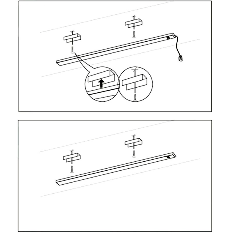 Светодиодная линейная лампа для шкафа с сенсорным управлением 12В