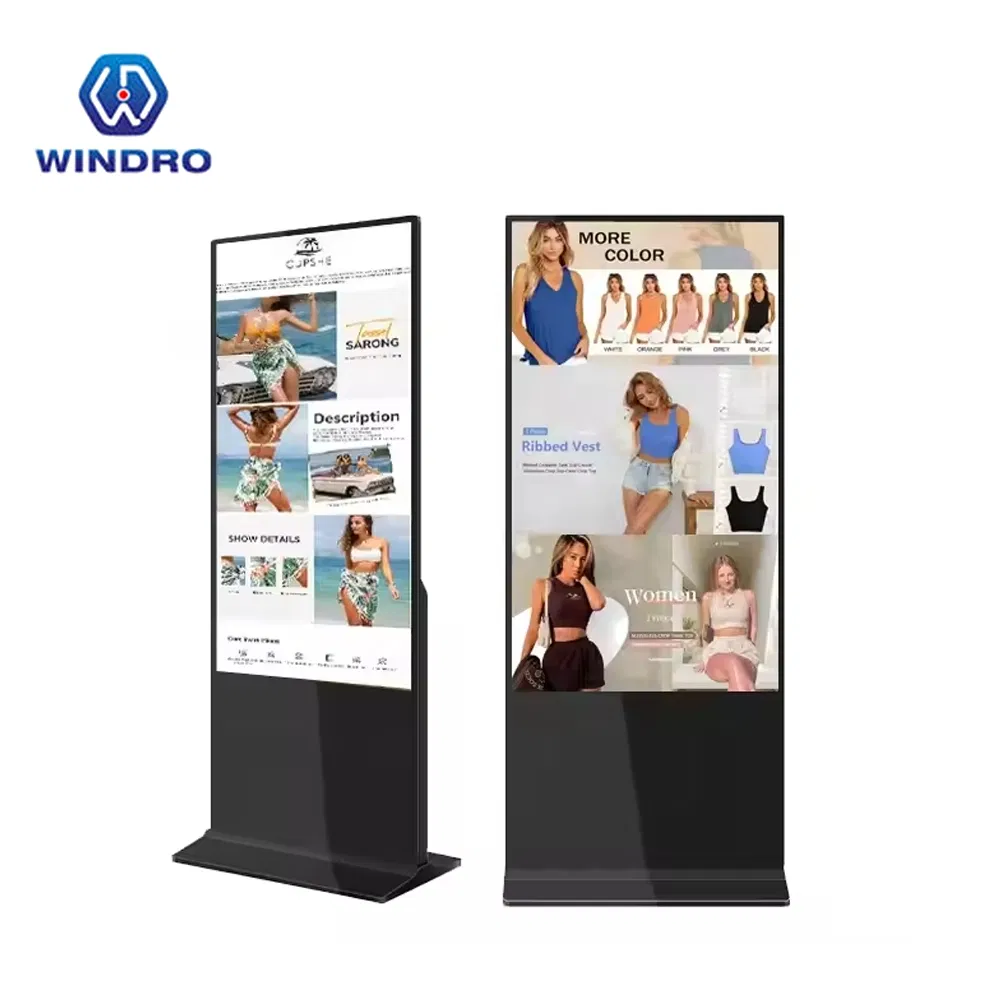 Напольный дисплей 65 дюймов для рекламы, сенсорный, IP65