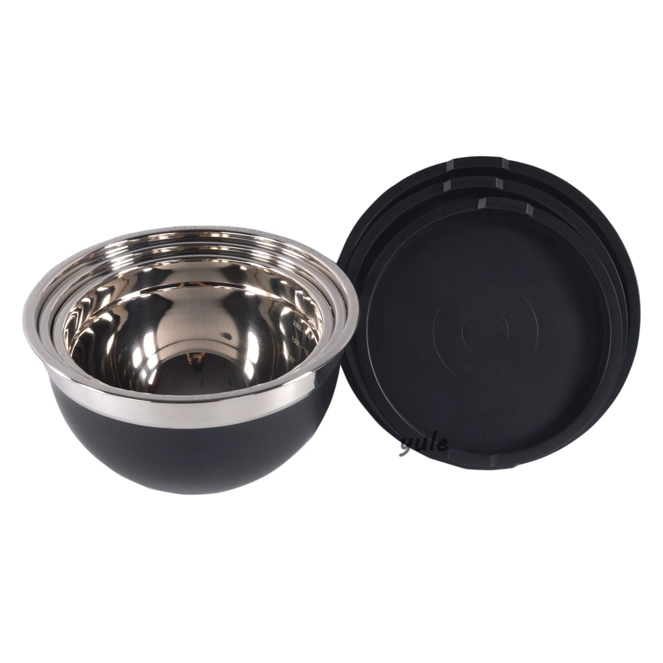 Black Painting Stainless Steel Mixing Bowl with Lid