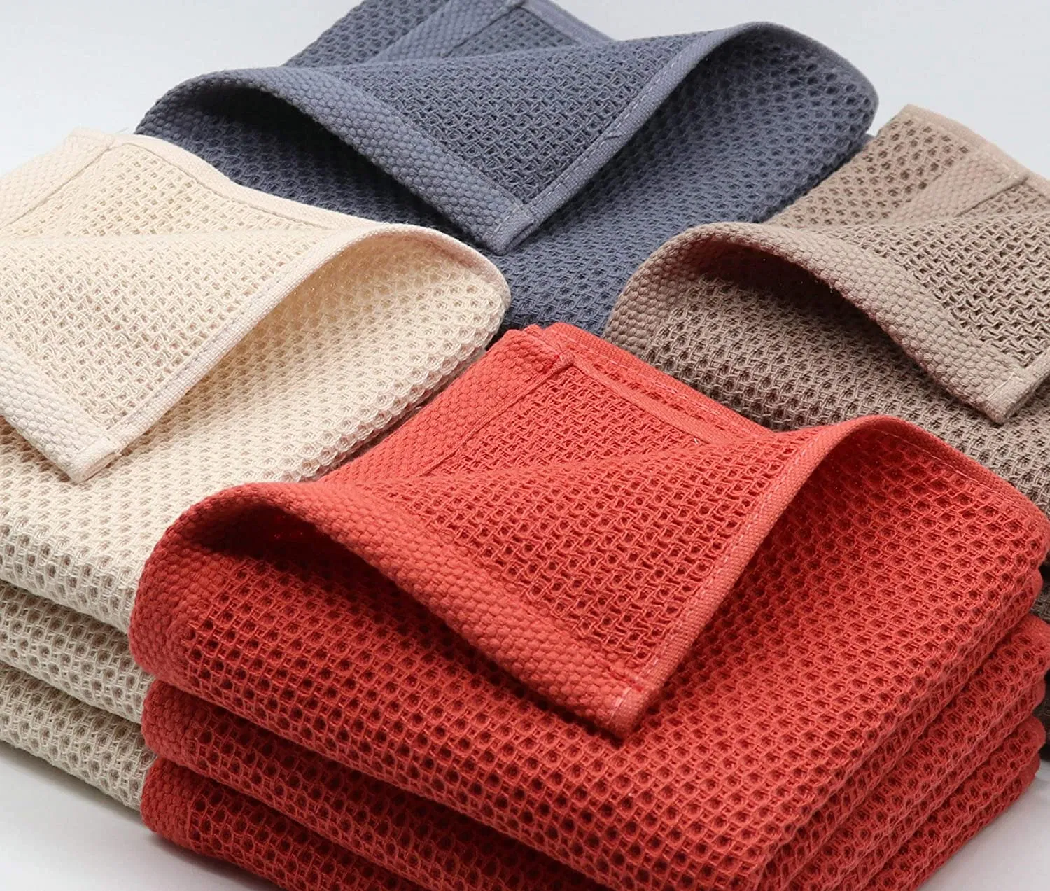 Polyester Waffle Weave Soft and Absorbent Dish Towels