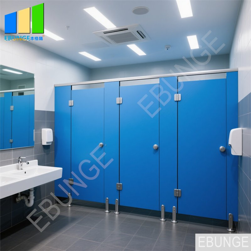 Modern Style Waterproof HPL Laminate Toilet Partition Commercial Restroom Privacy Stall