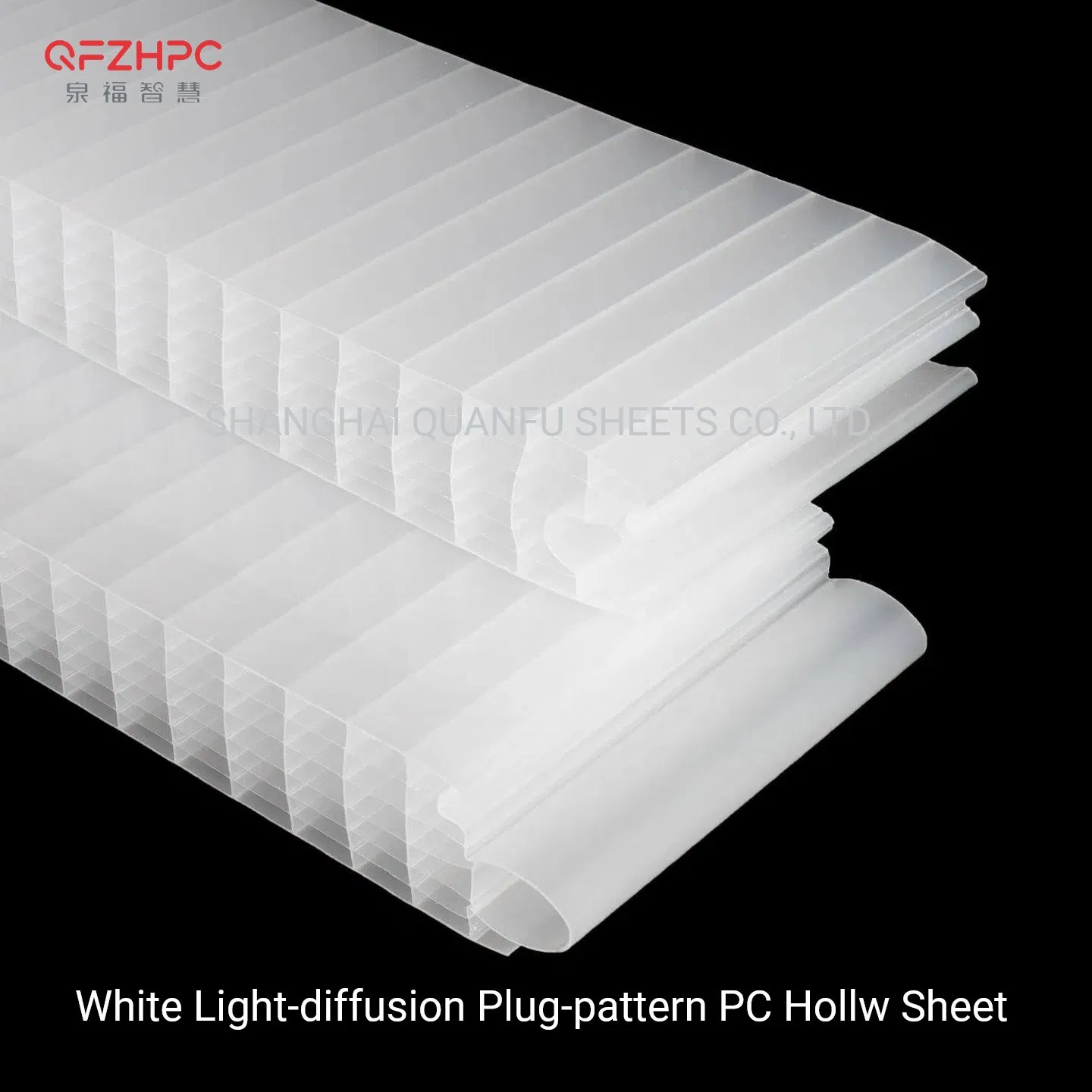 High Quality White Diffusion Hollow Plug-Pattern Polycarbonate Sheet for Wall Buildings