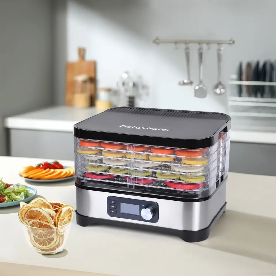 Household 5 Layer as Trays Digital Electric Fruit Food Dehydrator