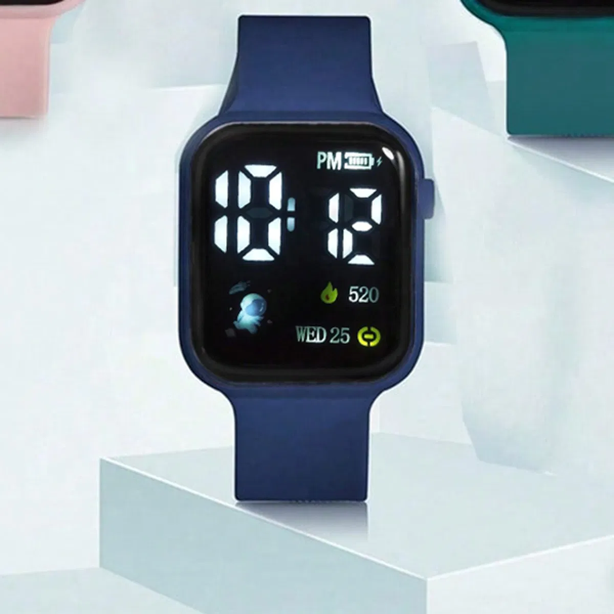 Two Color Child Gift Watch Set Astronaut Catoon Cute