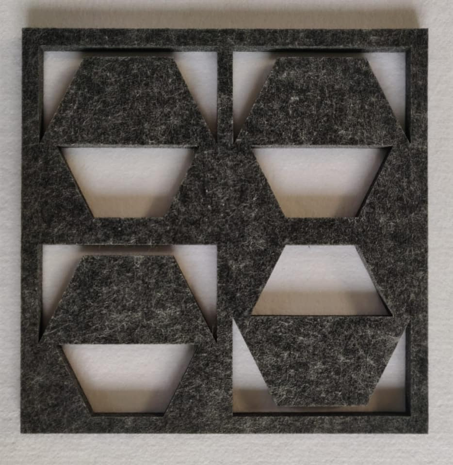 Carved Featured Polyester Fiber Acoustic Panel