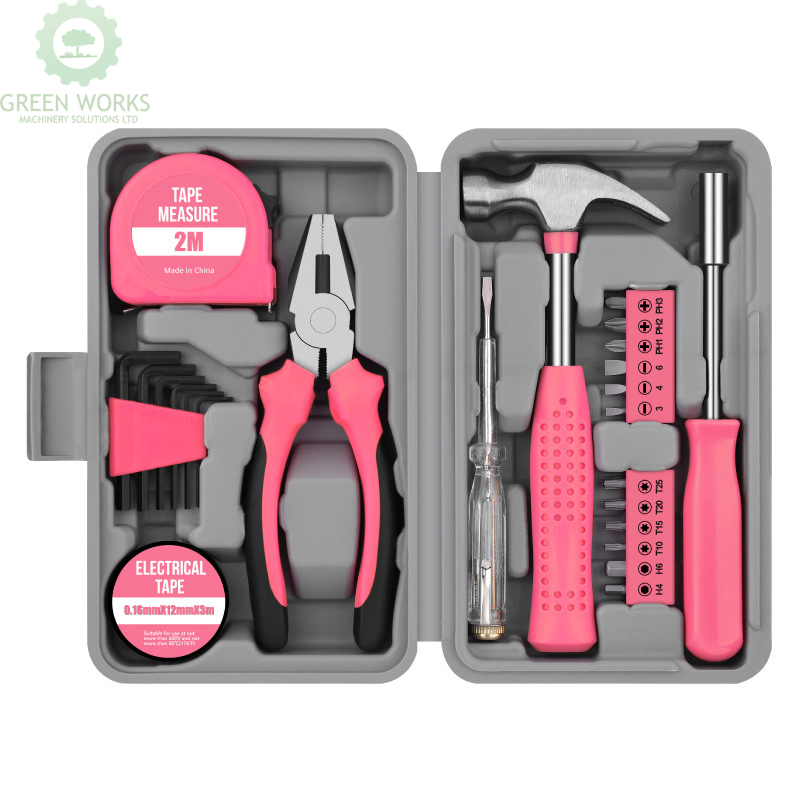 Multifunctional Tool Set for General Household Hand Power Tool jewelry Kit with Plastic Toolbox Storage Case Repair Gift Set