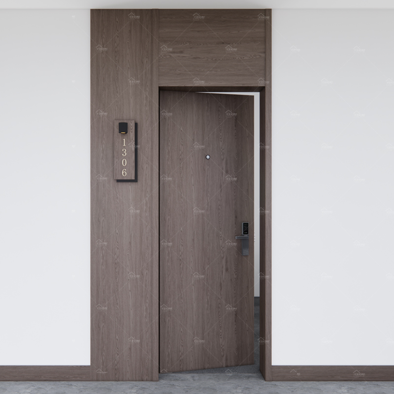 England Standard UK Black Hotel Fire Rated Timber Door BS Certified Fd30 Fd60 Internal Fire Resistant Door for Sale