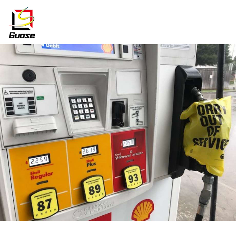 Steel Structure Canopy Roof Pylon Advertising Gas Price Sign Pillar for Brand Gas Station