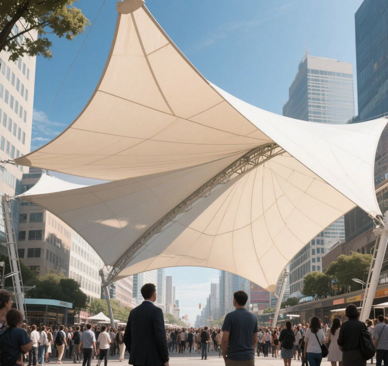 Premium Waterproof Canopy Tensile Membrane Fabric Structure