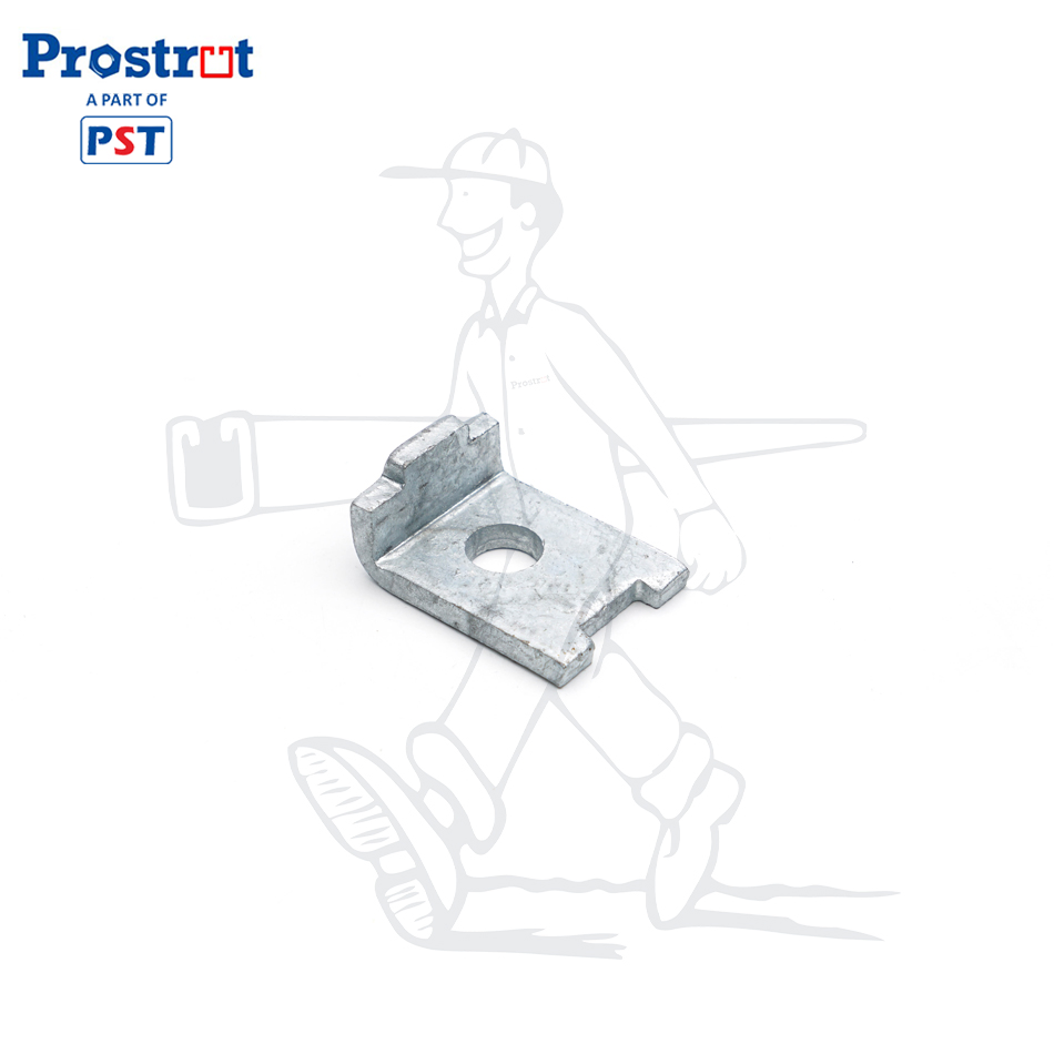 Strut to Beam Clamp Notched Type for 1-5/8" Strut Channel, Carbon Steel