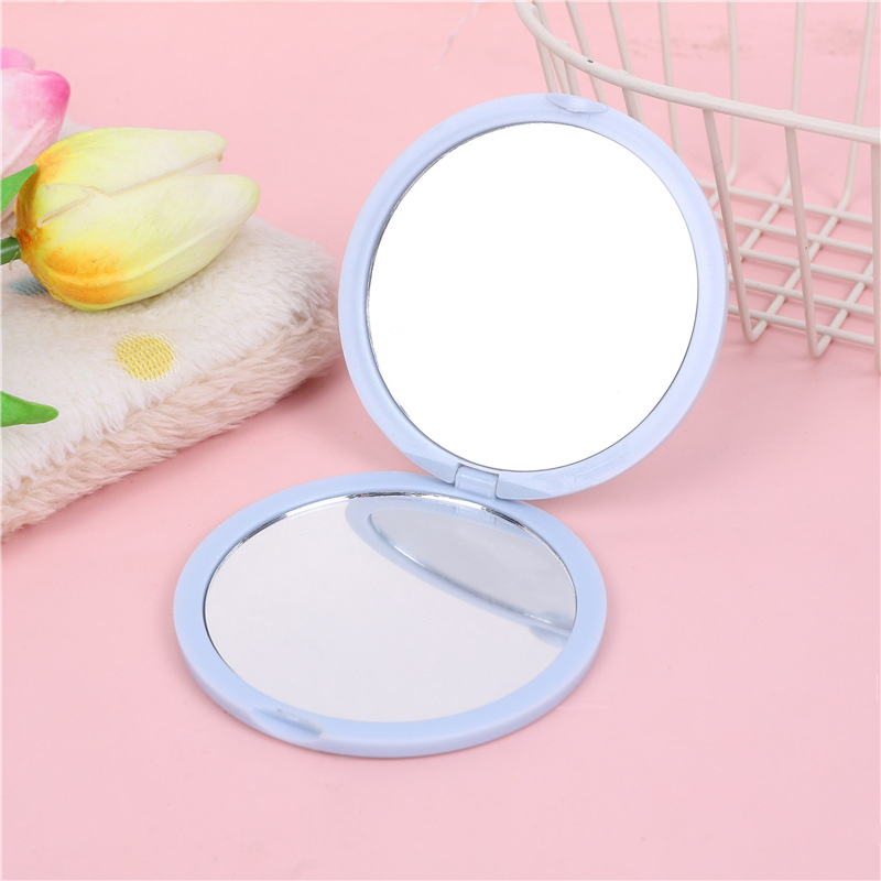 Portable Flip-Fold Circular Multi-Magnification Makeup Mirror