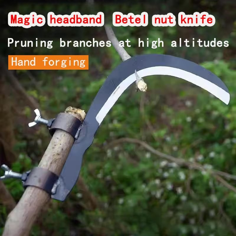 Lightweight Carbon Steel Rice Betel Nut Knife for Agricultural Harvesting Garden Pruning