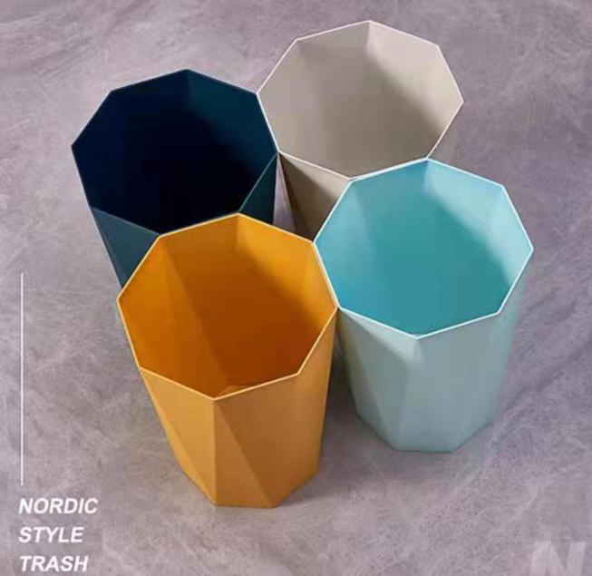 Creative Octagonal Sanitary Bucket Diamond Home Living Room Trash Can