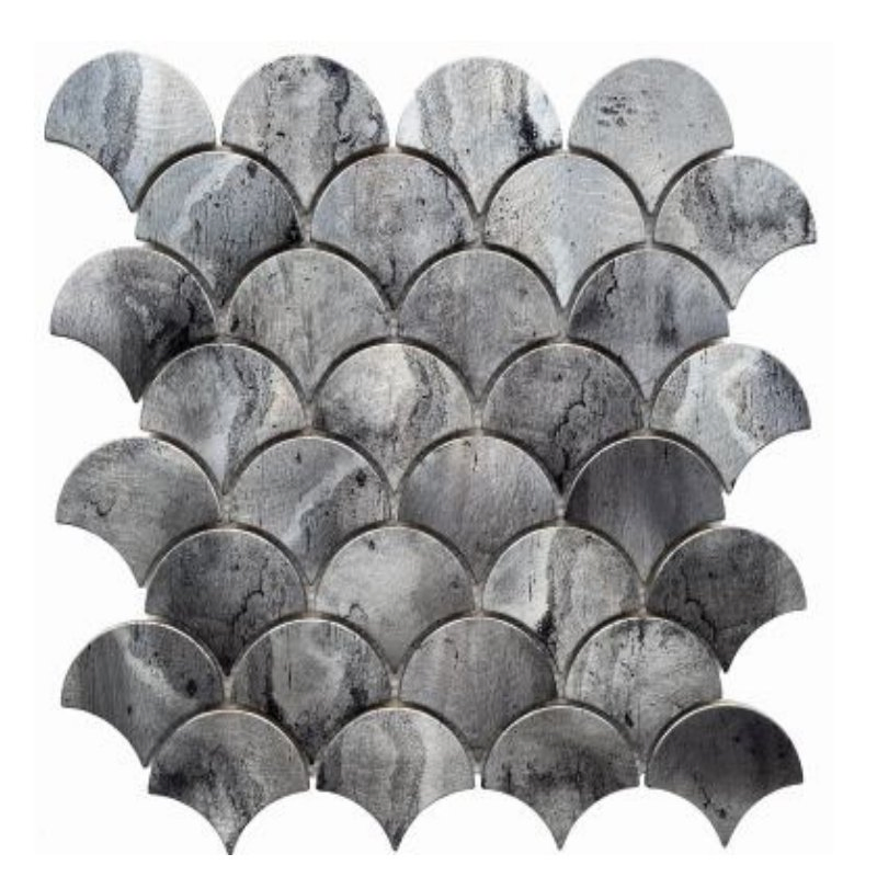 Elegant Ceramic and Aluminum Mosaic Tile for Kitchen Decor