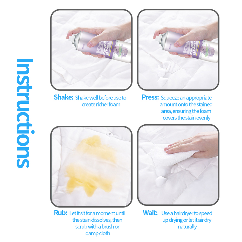 Hot Sale Down Jacket Stain Removal Spray Down Coat Cleaner Spray Cloth Liquid Cleaner Down Coat Dry Cleaning Agent