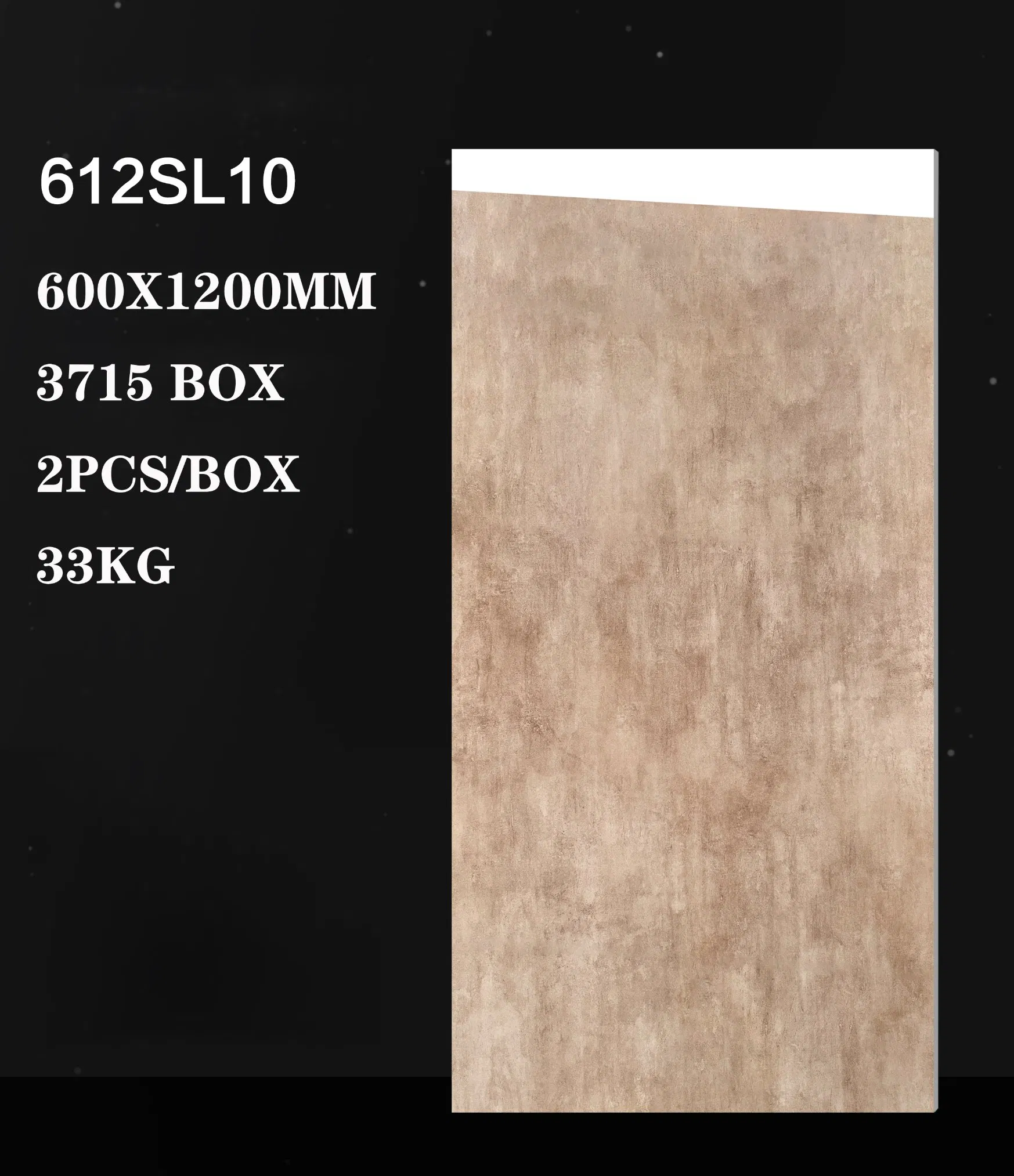 Плитка керамогранитная полированная 600x1200 мм