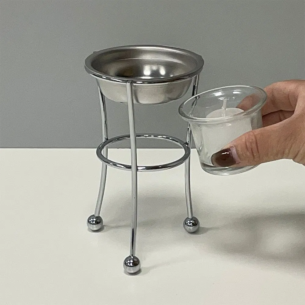 Kitchen Butter Stand Customized Butter Warmer with Bowls and Candle Stainless Steel Wire Rack