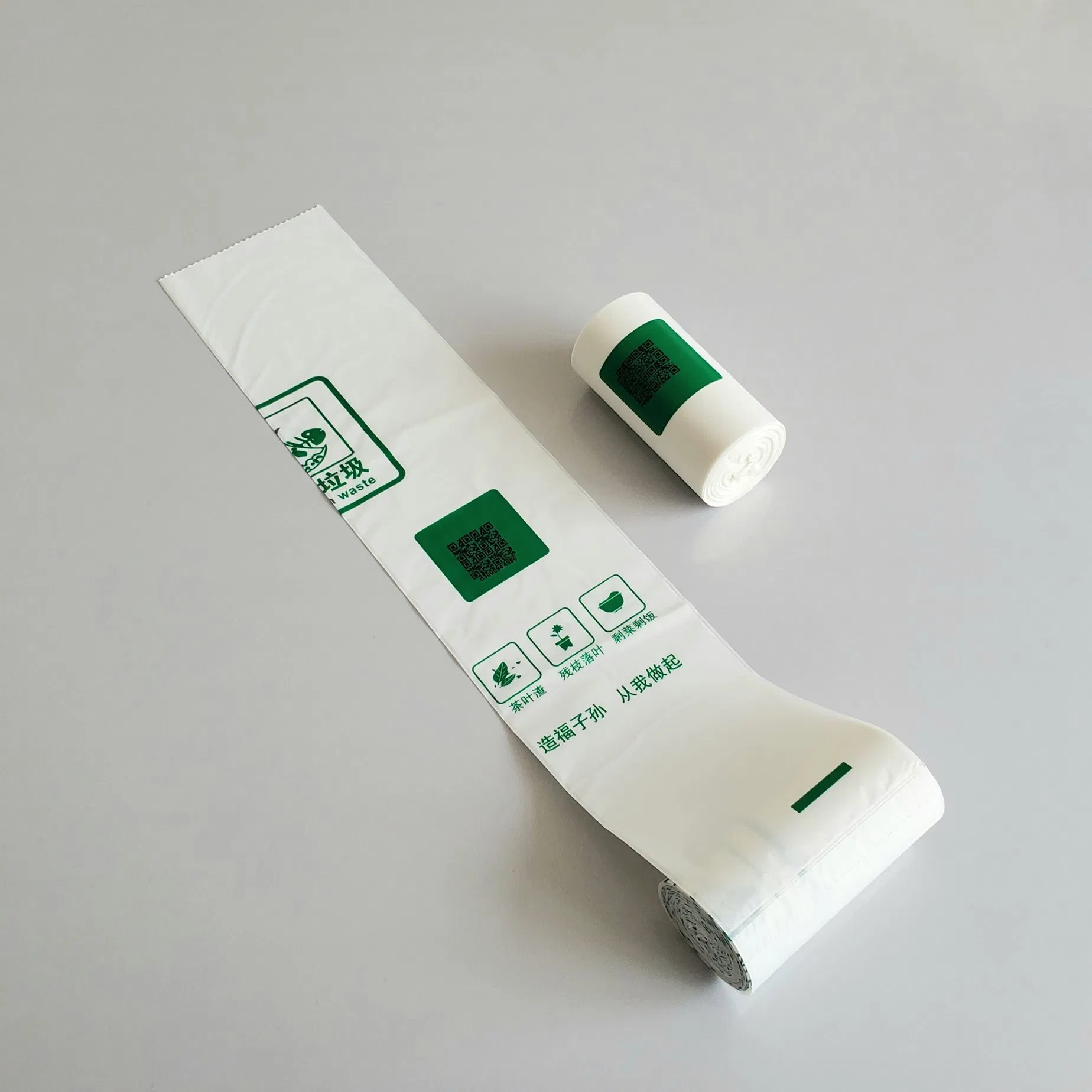 Biodegradable and Compostabe Bioplastic HDPE LDPE Trash Bag PLA Pbat Corn Starch Garbage Bag