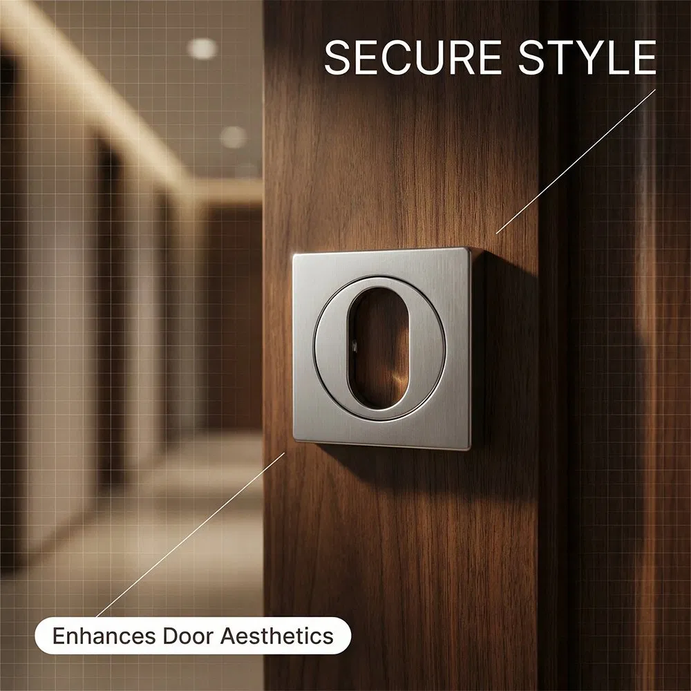 Lock Accessories Cylinder Separate Cover Euro Zinc Aluminum Lock Escutcheon