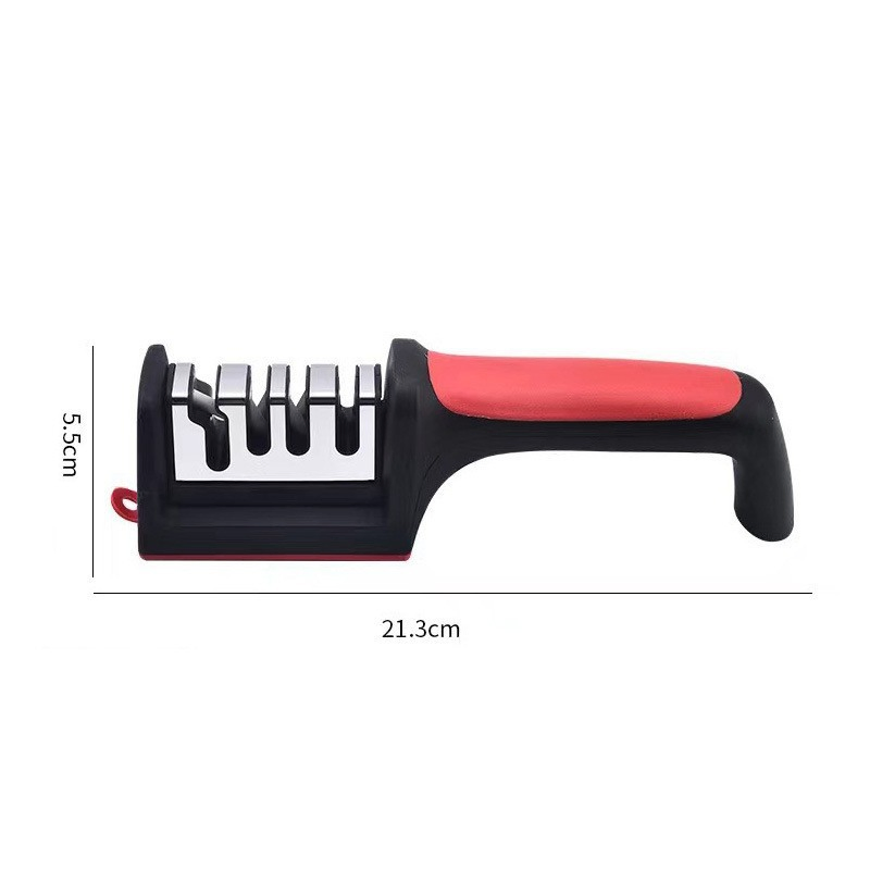 4 or 3 Section Knife and Scissor Sharpener Updated Multifunctional Handheld Sharpener for Household Kitchen
