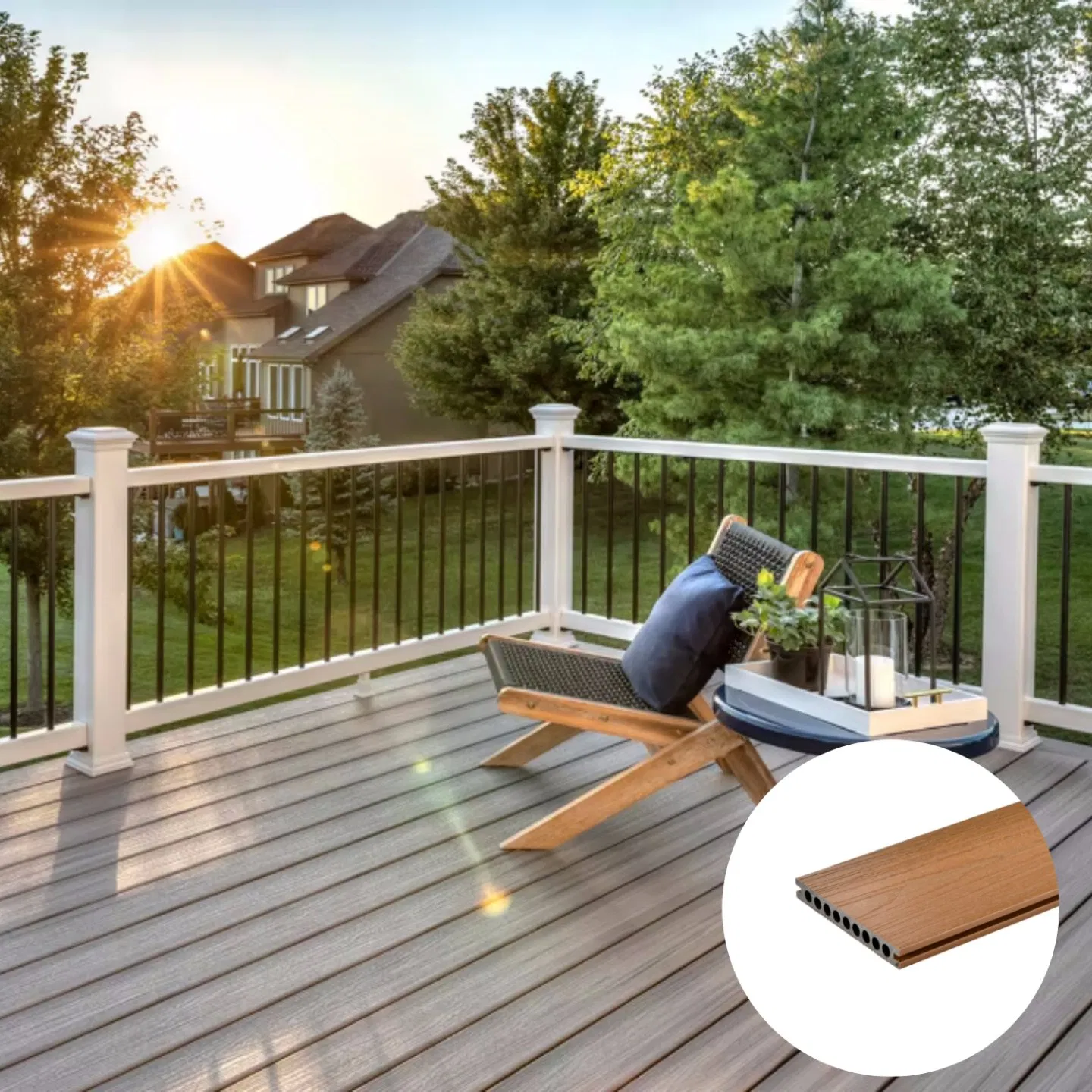 Easy Installation WPC Decking Boards Wood Plastic Composite Decking for Outdoor Projects