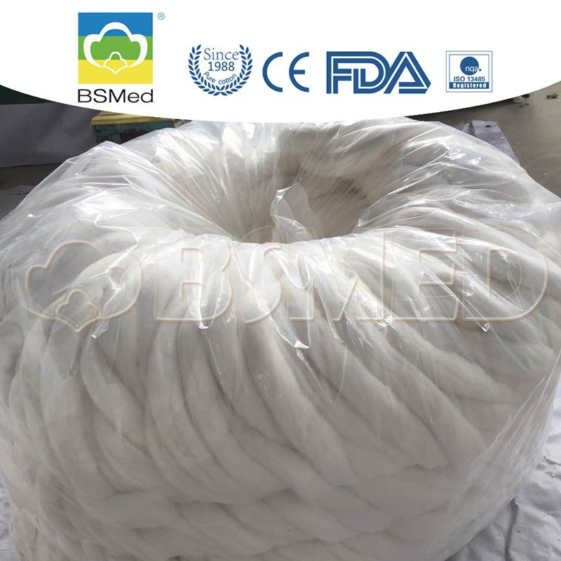 Absorbent Cotton Coil for Cotton Balls & Buds Production