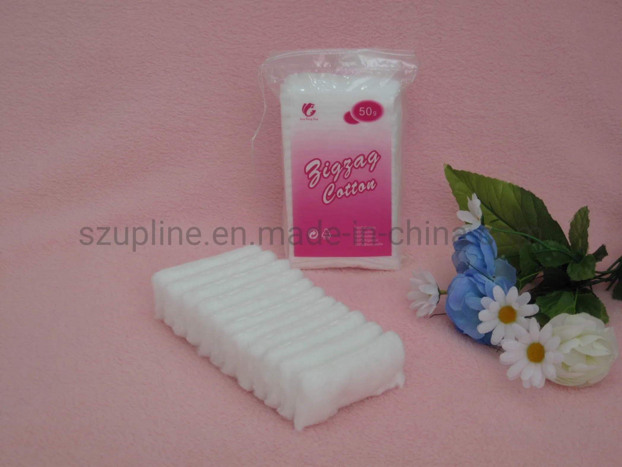 Round Cosmetic Cotton Pads Customized Shape Cotton Pad for Skincare Pure Cotton