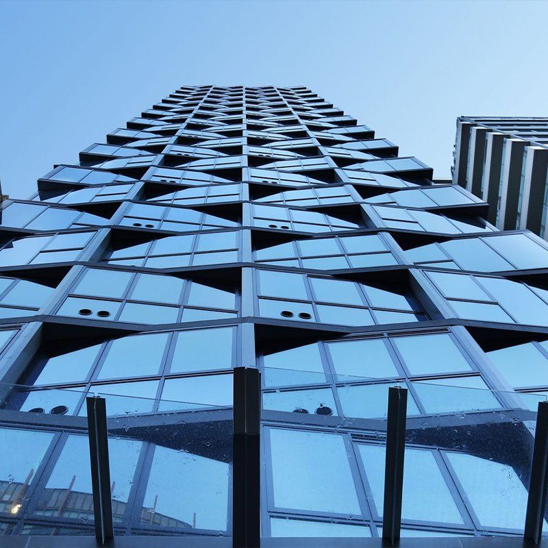 Transparent Panoramic View Structural Double-Glass Insulated Glazing Window Wall System