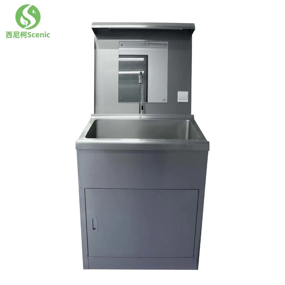 Elegant Hospital Foot-Operated Handwashing Sink for Multiple Users
