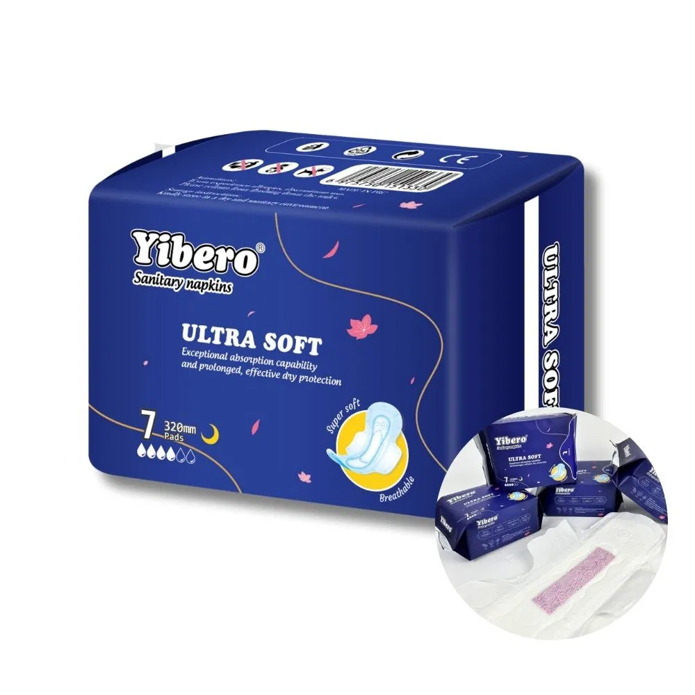Ultra Thin Odor Control Anion Sanitary Napkin Overnight Pads for Women 320mm