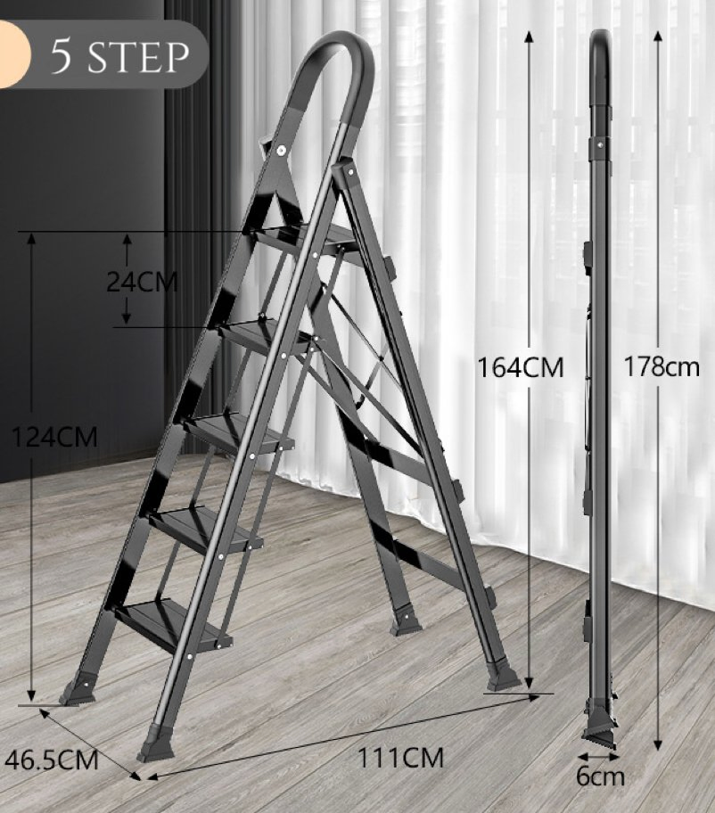 High Quality Aluminum Alloy Folding 5-Step Ladder 5-Step