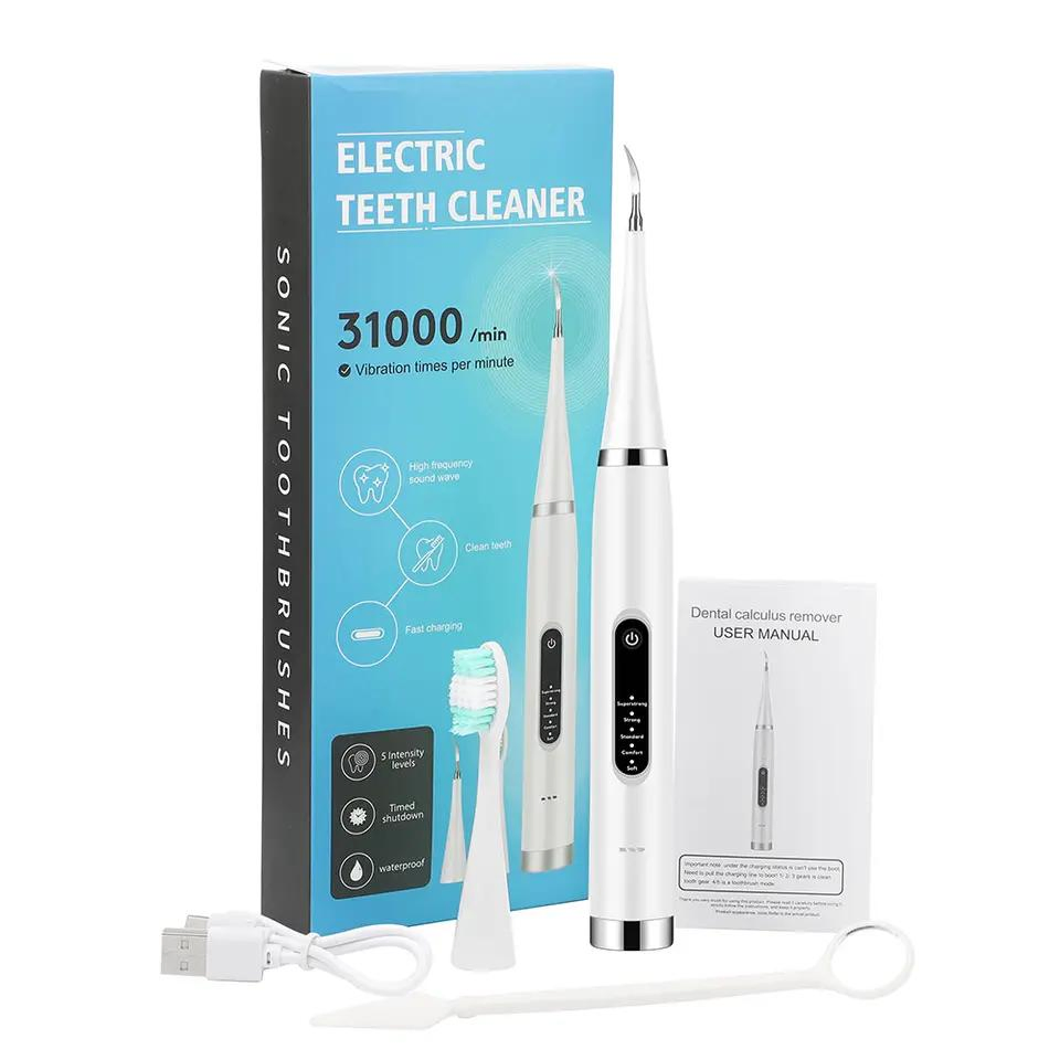 2023 Handle Smart Dental Cleaner Electric Toothbrush Stain Removal Tartar Teeth Whitening Instrument Household Cleaner
