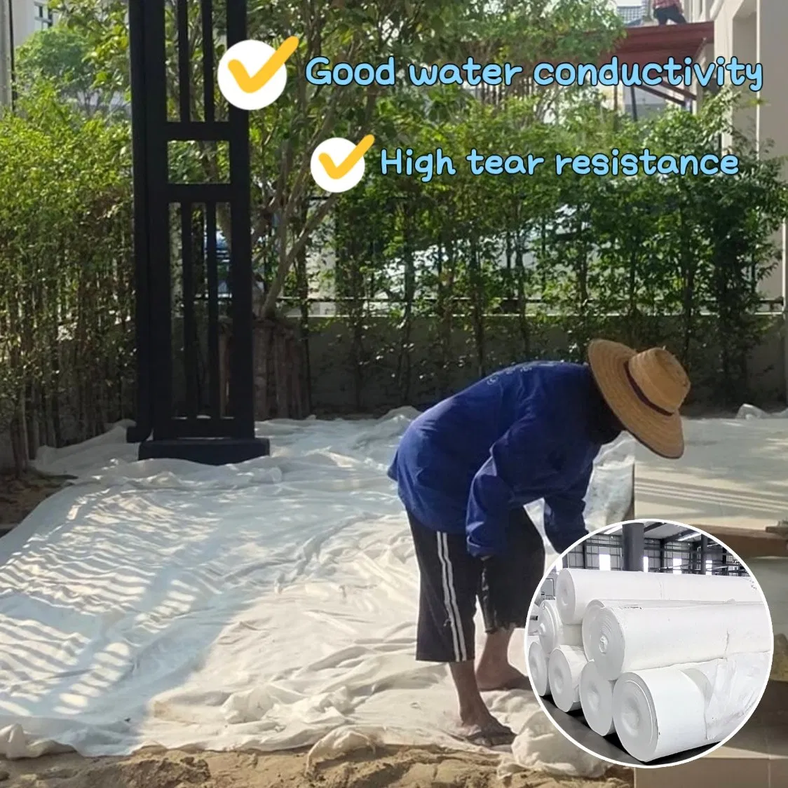 High Quality/Permeable Geotextiles for Landfills/Solid Waste Disposal