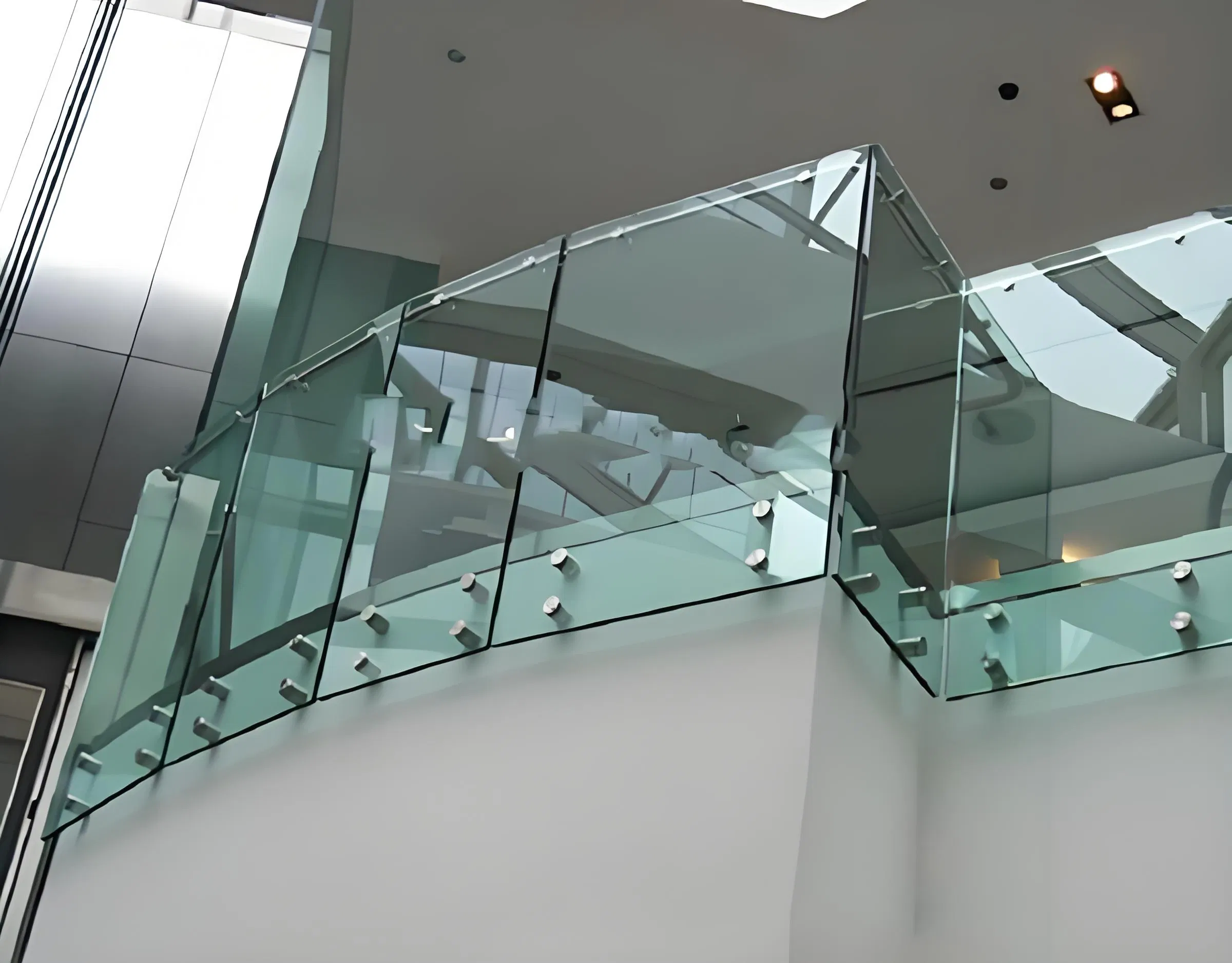 Premium Stainless Steel Tempered Glass Balcony Railing Safety Certified 304/40X40mm