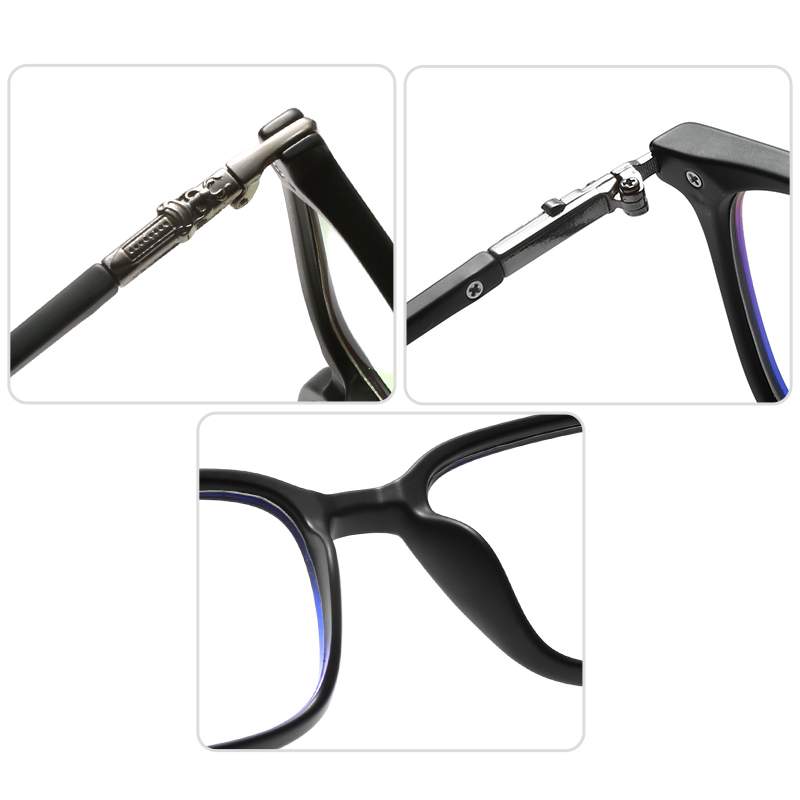 2024 New Square Fashion Tr90 Popular Computer Anti Blue Light Blocking Reading Glasses