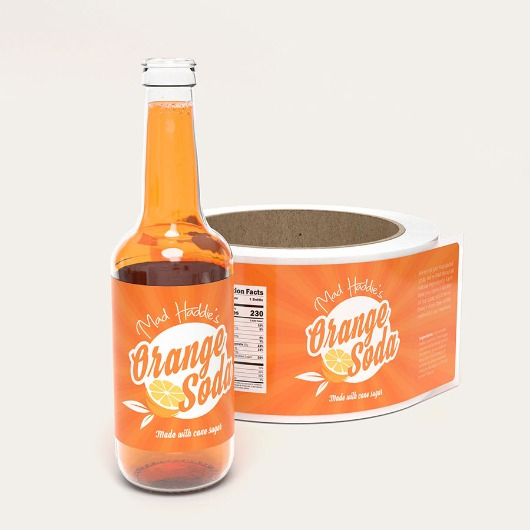 Exquisite Custom Irregular Shape Drink Bottle Label Sticker