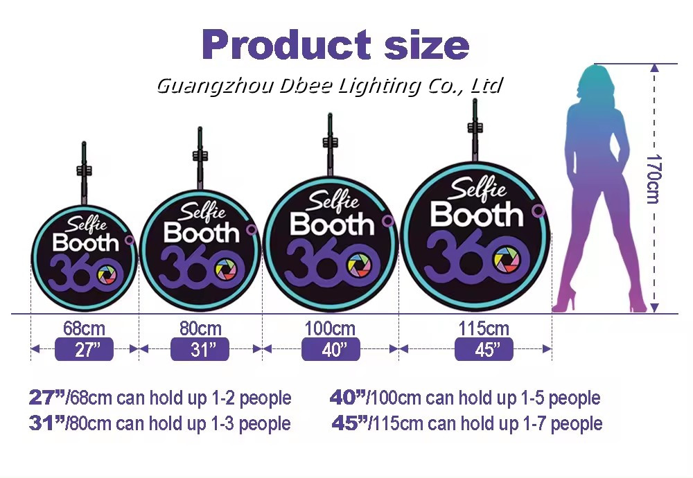 Magic Intelligent Operation 360 Photo Booth 360 Degree Slow Motion Rotating Photobooth with 45inch