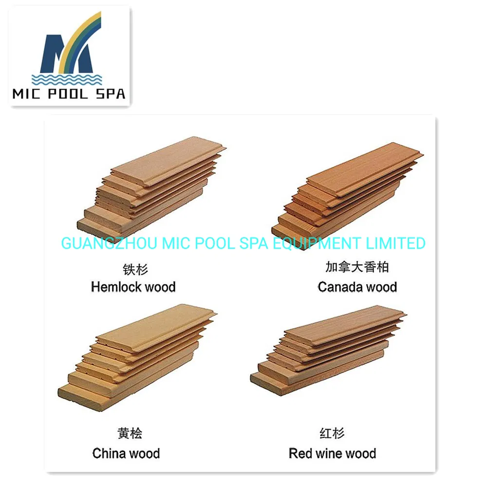 Abachi/Tinland Wood Steam Sauna Room Equipment for Dry Infrared Sauna Room