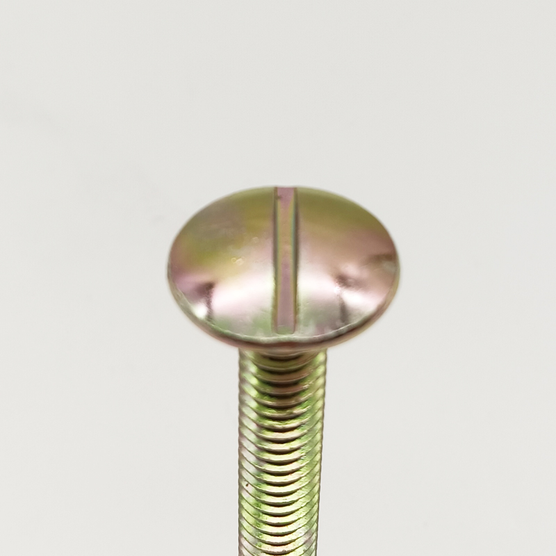 Hardware Zinc Plated One-Line Slot 20mm Diameter Round Head Carbon Bolt Screws