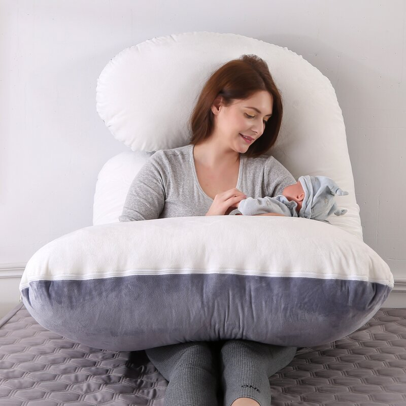 COMFLIVE Cotton Body Medium Nursing and Support Pillow