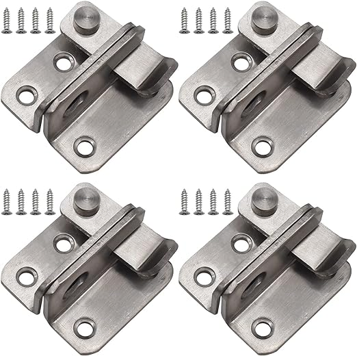 Oval Fixing Door Buckle Catch Sliding Latch Bolt Anti Theft Protection Padlock