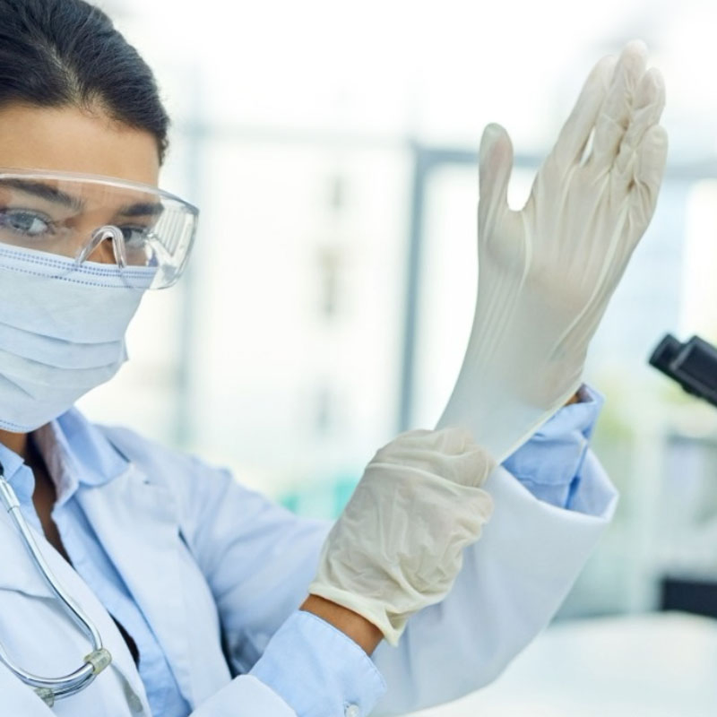 Disposable Medical Household White Disposable Vinyl Latex Working Gloves