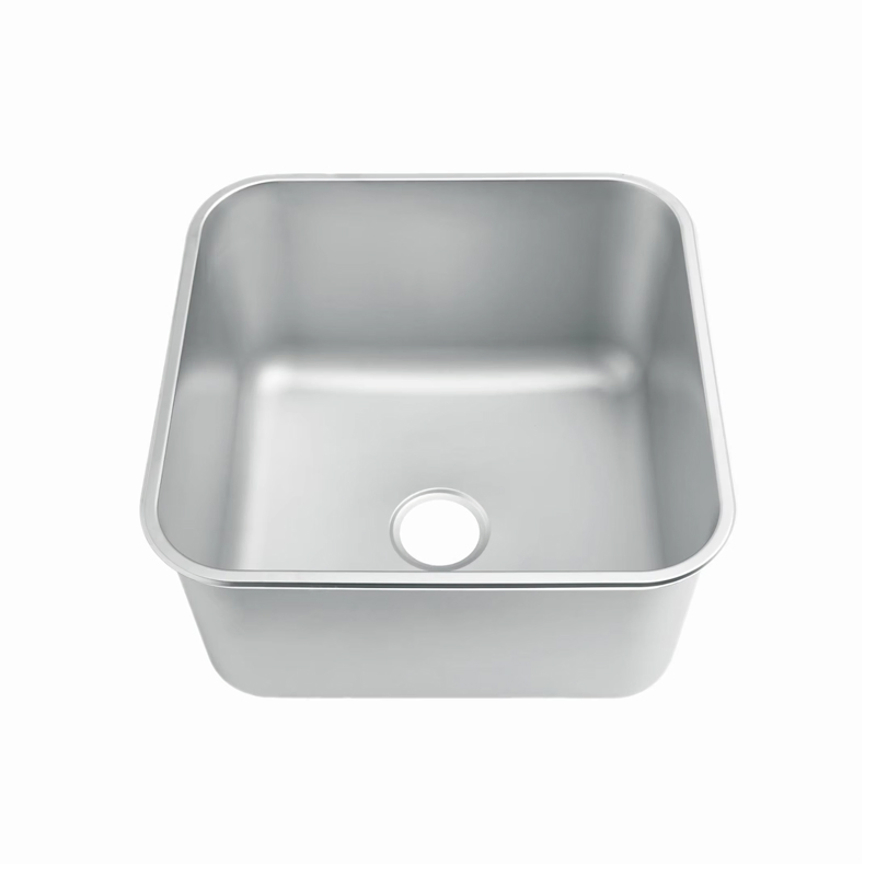 Industrial 304 Stainless Steel Punching Single Bowl Sink for Hotel Restaurant